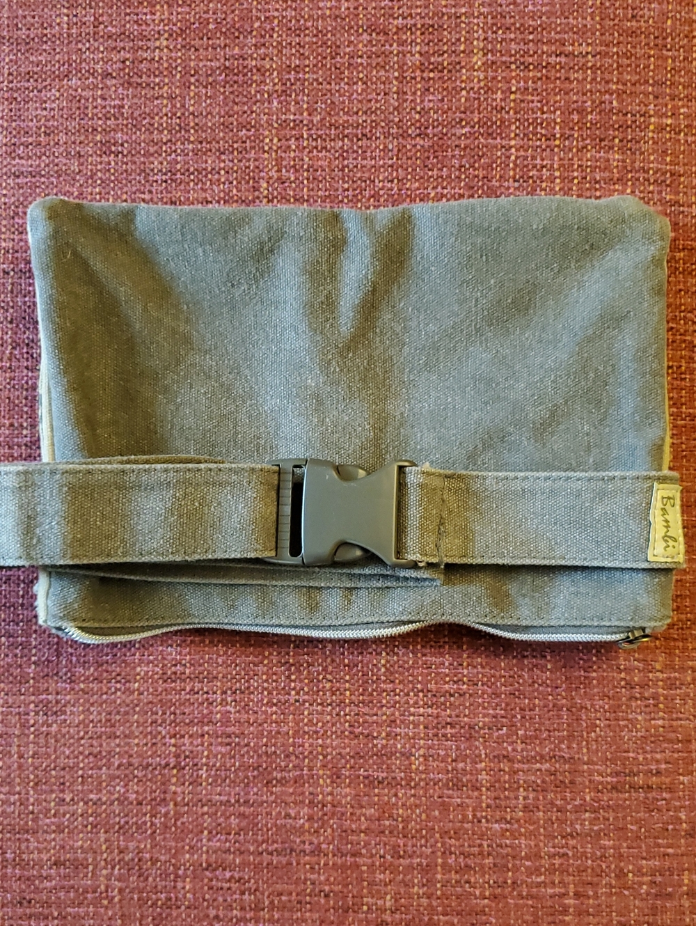 Disney Bambi Canvas Olive Green Belt Bag With 2 Outer Pockets - Picture 4 of 6